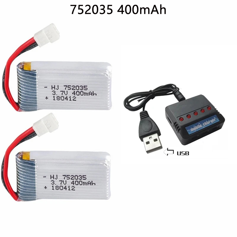 752035 3.7V 400mAh 35C Drone B - огляд і ціна Eachine Drone E58